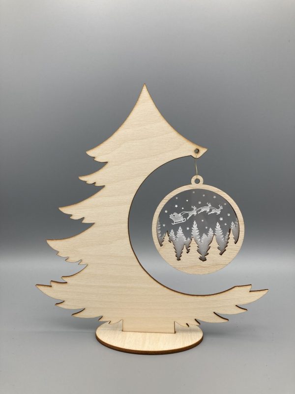 Tannenbaum mit Weihnachtsanhänger – Bild 2