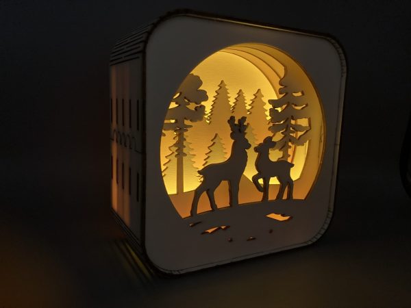 Weihnachtslicht / Nachtlicht mit Rehmotiv – Bild 2